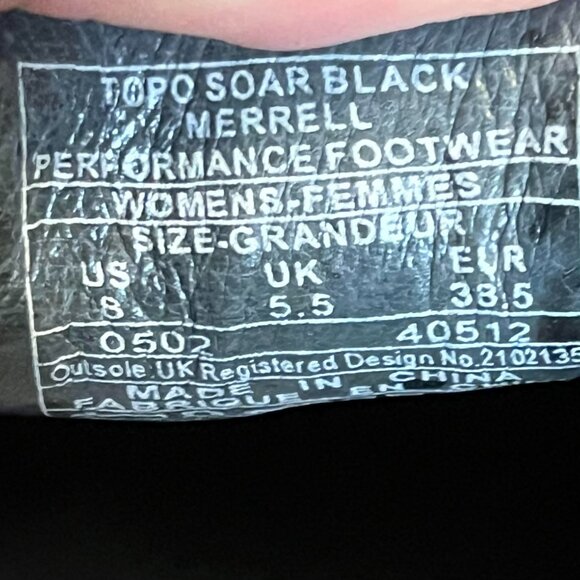 Comfy Women's Merrell Topo Soar Black Slip On Leather Loafers Size 8 - Picture 7 of 7